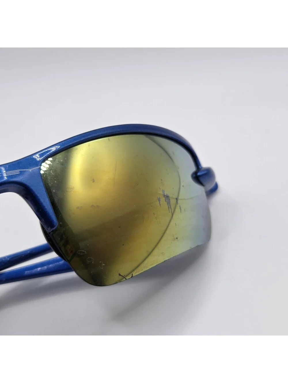 Rare Vintage Oakley Icepick Ice Pick Polarized Sunglasses USA Blue Orange Yellow